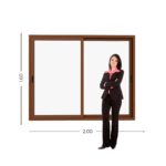 Ventana PVC Roble Claro DVH 200x160