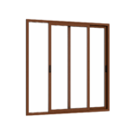 Abertura Corrediza PVC 240x205 - Roble