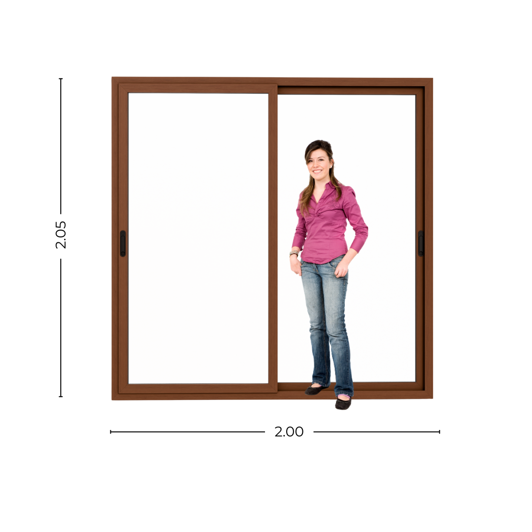 STKC200205 - RFN Persona Abertura Corrediza PVC 240x205 - Roble