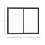 Ventana PVC Gris Antracita DVH 240x205 - Imagen 4