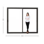 Ventana PVC Gris Antracita DVH 240x205
