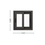 Ventana PVC Gris Antracita DVH 60x60 - Imagen 4