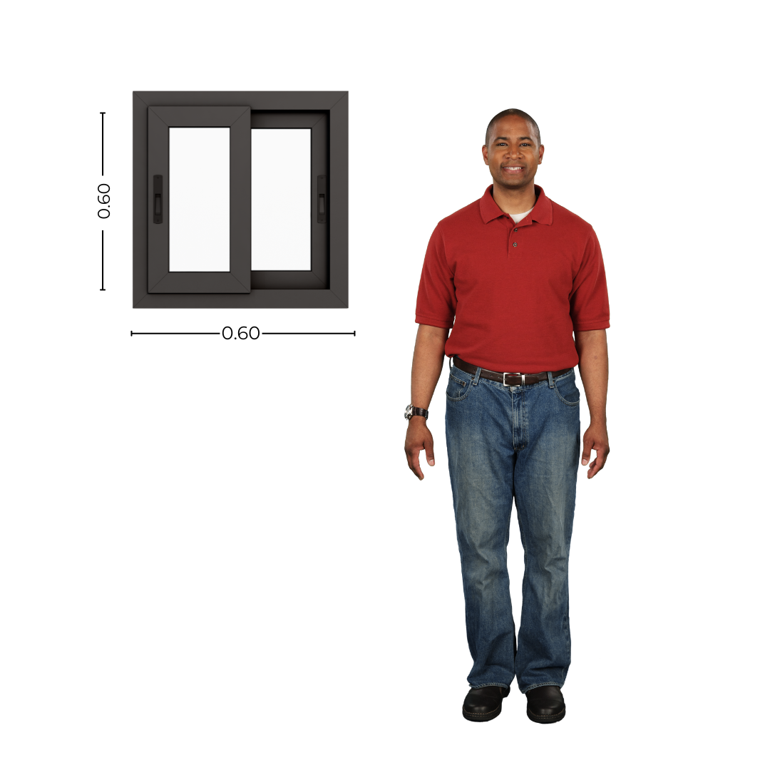 STKC6060 - GFN Persona Ventana PVC Gris Antracita DVH 60x60 - Imagen 1