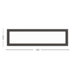 Ventana Fija PVC Gris Antracita DVH 160x40 - Imagen 4