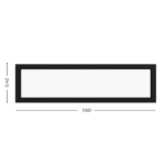 Ventana Fija PVC Negro DVH 160x40 - Imagen 4