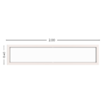 Ventana Fija PVC Blanco DVH 200x40 - Imagen 3