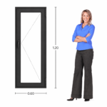 Abertura PVC negro Doble vidrio