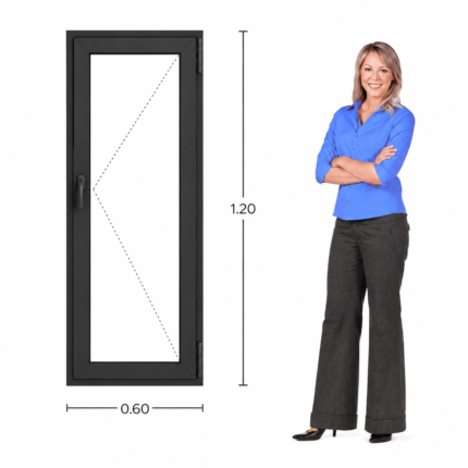 Abertura PVC negro Doble vidrio