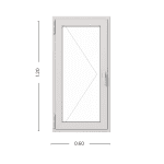 Ventana PVC Blanco DVH 60x120 - Imagen 4