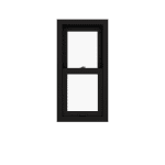 Ventana Guillotina PVC Negro DVH 50x100 - Imagen 2
