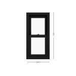 Ventana Guillotina PVC Negro DVH 50x100 - Imagen 3