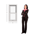 Ventana Guillotina PVC Blanco DVH 50x100