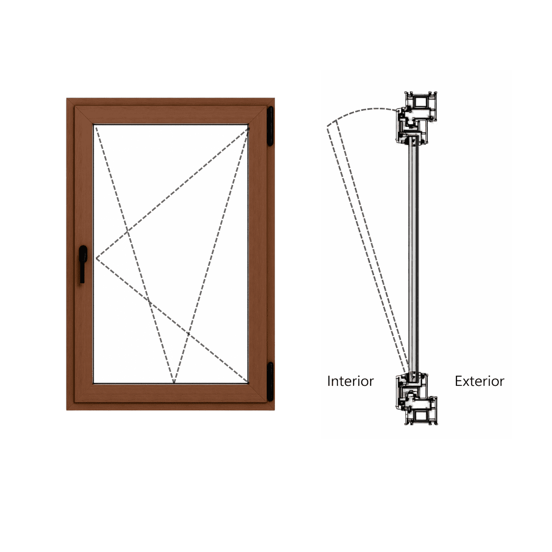 STKO80120-RFN ML (3) Ventana Oscilobatiente PVC Roble Claro DVH 80x120 - Imagen 1