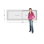 Ventana PVC Blanco DVH 200x60