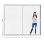 Puerta Ventana PVC Blanco DVH 280x205