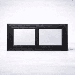 Ventana PVC Negra Corrediza 100x60