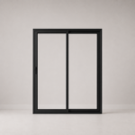 Ventana corrediza PVC negra 165x236 cm DVH