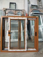 Ventana corrediza PVC Roble 117.5x112.5 cm con mosquitero - Imagen 4