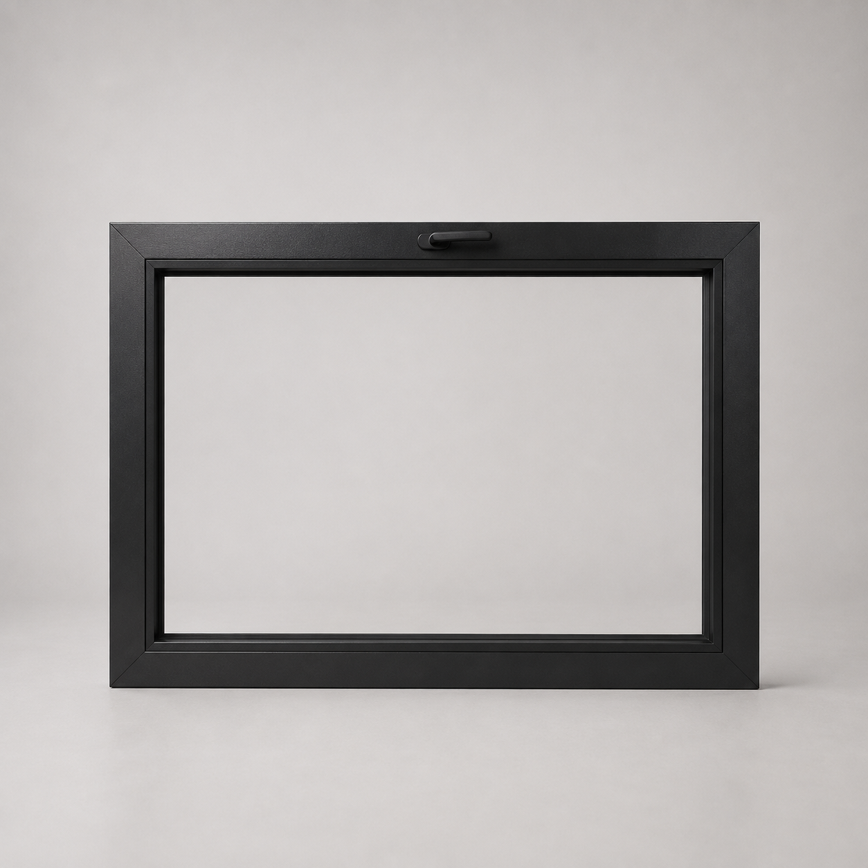 ventana tabaquera Tabaquera PVC Negra 120x100 cm vidrio simple - Imagen 1