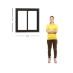 ventana pvc negro