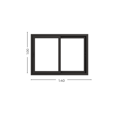 ventana pvc negro