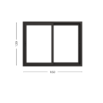 ventana pvc negro