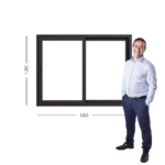 ventana pvc negro
