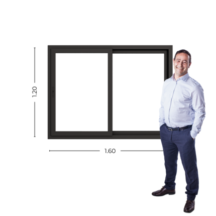 ventana pvc negro
