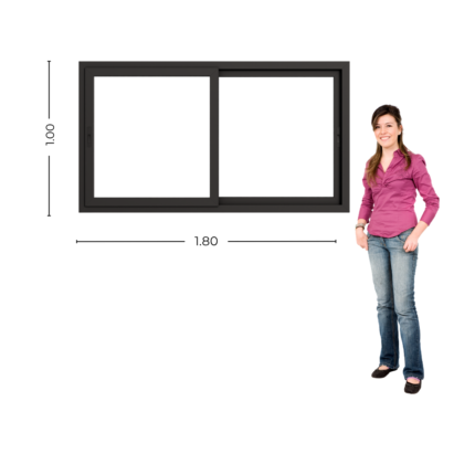 ventana pvc negro