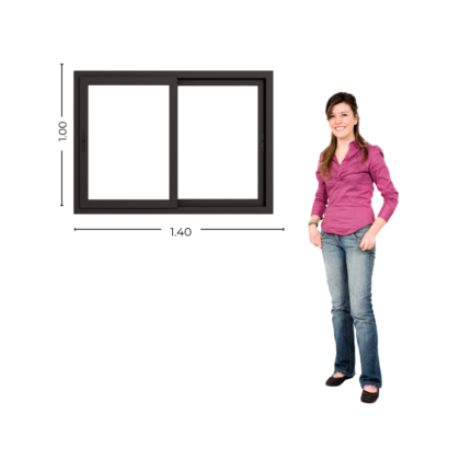 ventana pvc negro