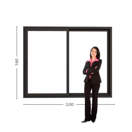 ventana pvc negro