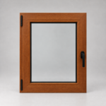 Ventana batiente PVC Roble 60x68
